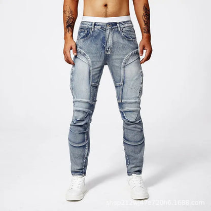 2025 New Motopants leisure motorcycle jeans riding trousers off-road motocross riding pants zipper design Multiple pockets