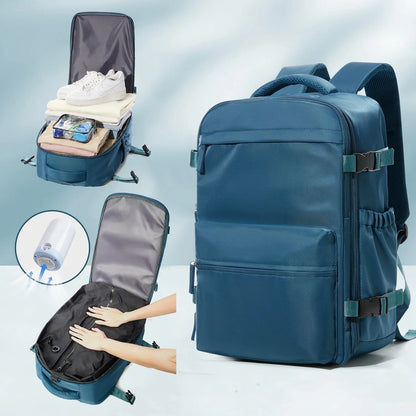 Vacuum Backpack Travel Bag for Men Large Capacity Backpack Business Laptop Backpack Women Men Expandable Backpack School Bag