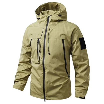 Men's Waterproof Running Jacket Caramel Women Windproof Windbreaker Hiking Camping Cycling Trekking Jogging Jackets