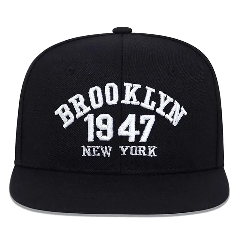 Unisex BROOKLYN 1947 Embroidery Hip-hop Hats Outdoor Adjustable Casual Baseball Caps Sunscreen Hat