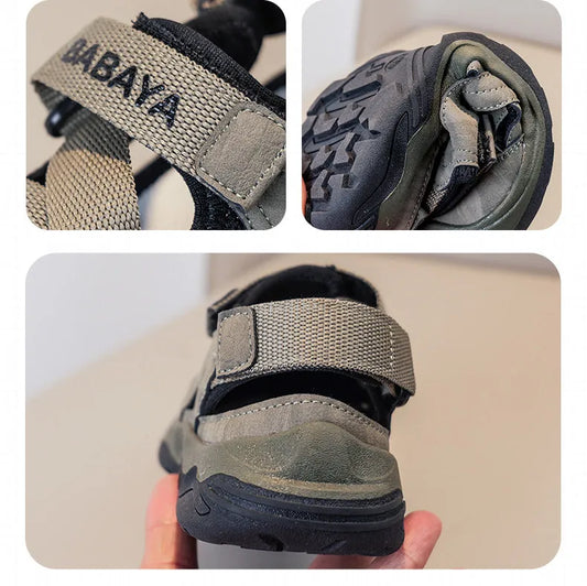 2026 Summer New Breathable Children Sandals Closed Heel Mesh Casual Sports Shoes Cool Boys Sandals For Outdoor Leisure