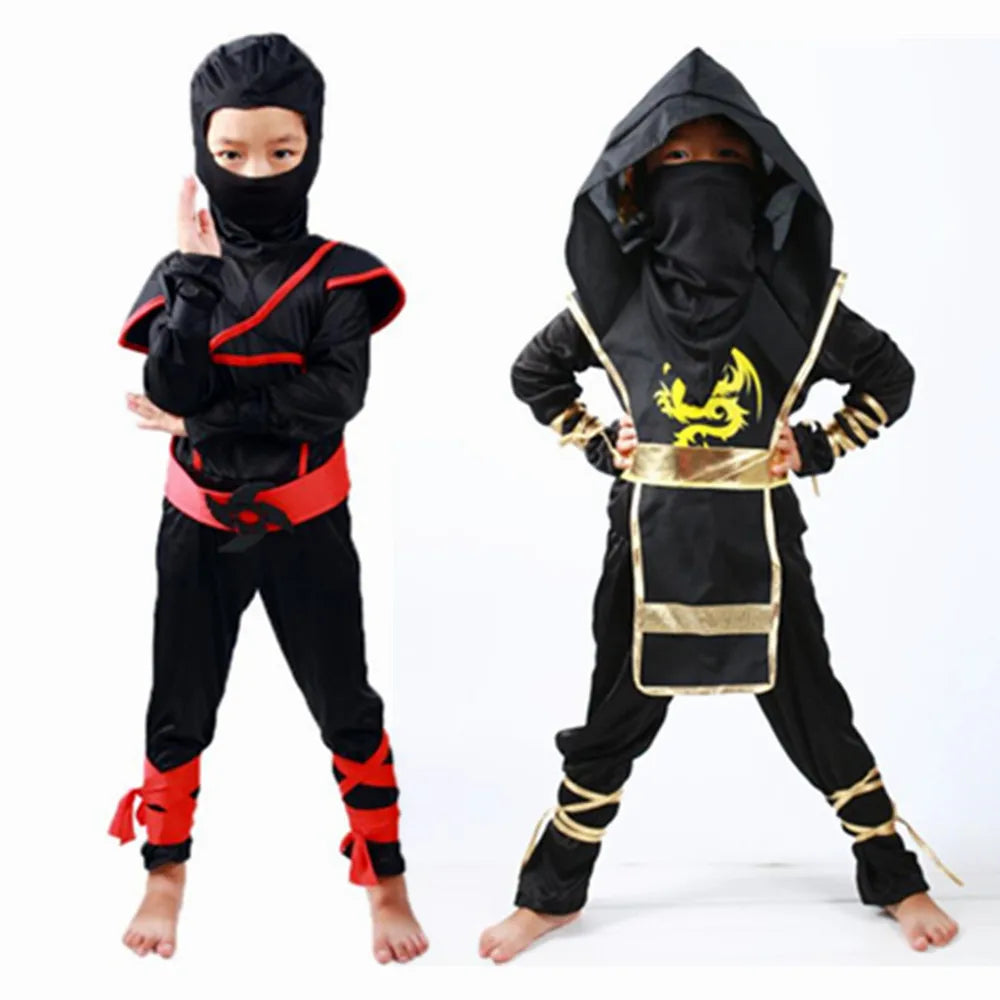 Kids Costume Ninja Cosplay Boys Birthday Party Fancy Dress Children Carnival Suit Clothing