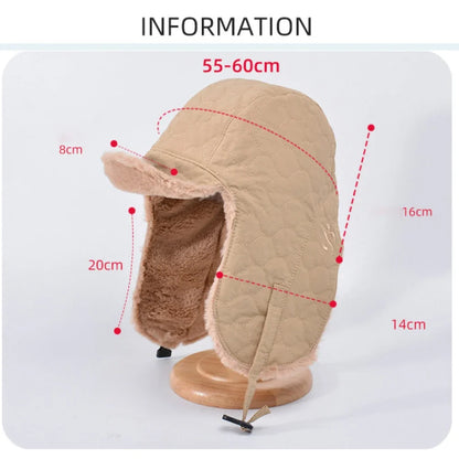 Russian Hat Soft Fur Lined Trapper Earflap Cap Windproof Autumn Winter Hats for Men Women Snow Ski Russian Cap Bomber Hat