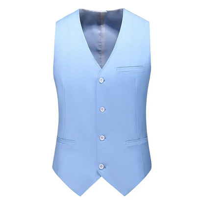 Vest for Men 17 Colors Solid Color Slim Single Breasted Waistcoat Business Fashion Casual High Quality Men Clothing Suit Vests