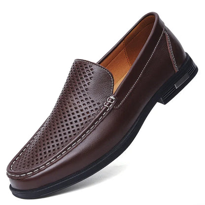 Genuine Leather Men's Shoes Classics Business Dress Shoes Moccasins Slip on Loafers Driving Shoes for Men Casual Shoe Big SIze48