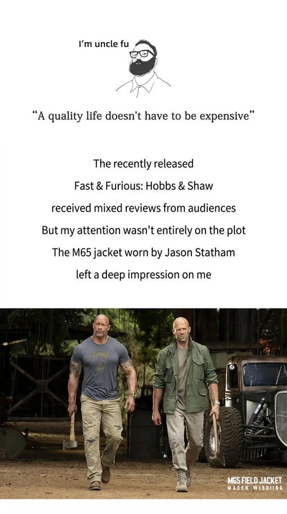Retro M65 Jackets for Men Green Outdoor Windbreaker Vintage Casual Solid Coat Mens Clothes Multi-Pocket Jacket
