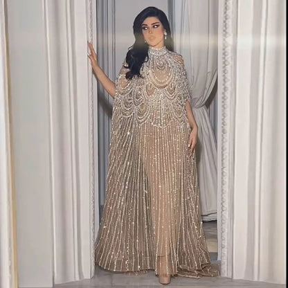 Customized Evening Dresses Luxury sexy Prom Dress Caftan Nude Wedding Formal Elegant Exquisite High Quality Party Gown for Women
