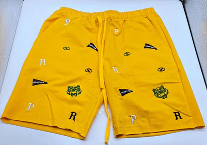 Mens Skinny Cotton Sporting Running Shorts Streetwear Bodybuilding Embroidered Fitness Short pants Jogger Gyms sport Shorts