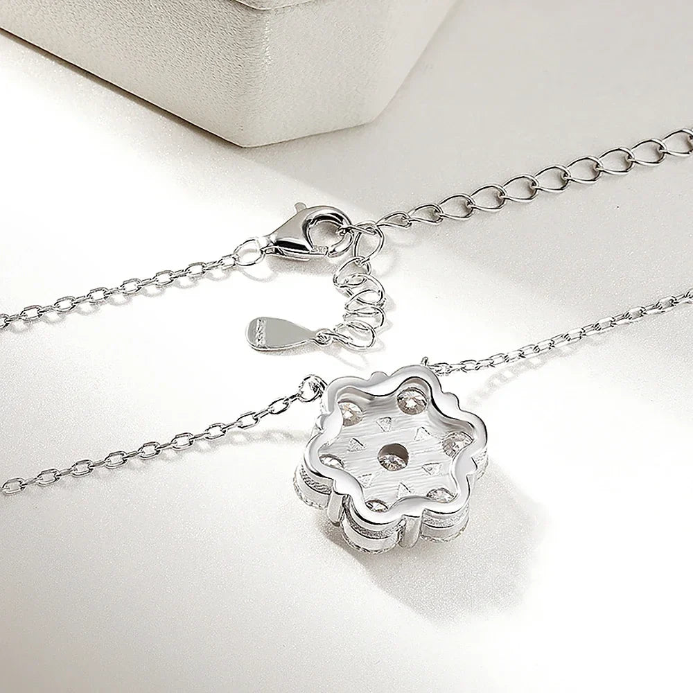 Honeycomb Shape Moissanite Pendant Necklace for Women 925 Sterling SilverCertified Certified 3.5cttw D Color Diamond Neck Chain