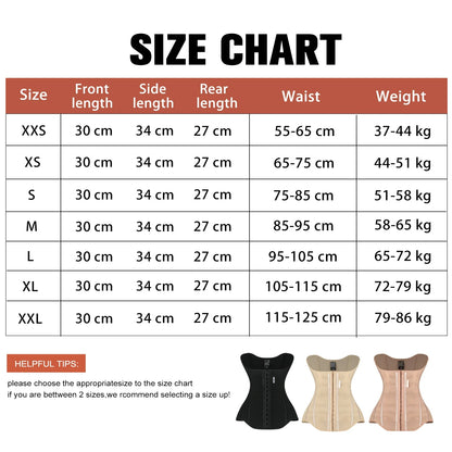 U-shaped Waist Trainer Corset Workout Body Shaper Breast Lifted Waist Trainer Soft Steel Bone Slimming Women's Shapewear