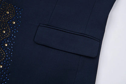2024 High-grade Light Luxury Mens Suits Set 3 Pieces, Wedding Host Banquet Performance Party Blazer Dress with Pants Vest, S-3XL