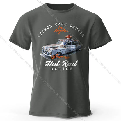 Custom Car Club Patch Printed Unisex Men Women T-Shirt Tees Tops 100% Cotton Embossed Logo Graphic Gearhead Outfit