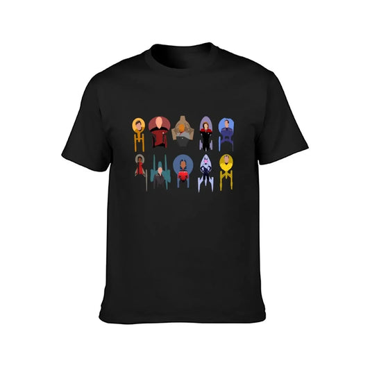 Trek ships & captains T-Shirt hippie clothes summer top oversized anime figures mens tall t shirts