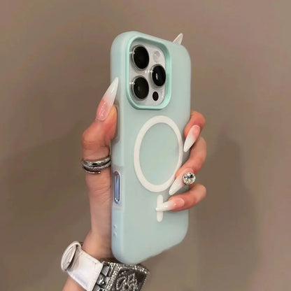 Luxury Candy Color For Magsafe Wireless Charge Case For iPhone 11 12 13 14 15 16 17 Pro Max Plus Magnetic Bumper Cases Cover