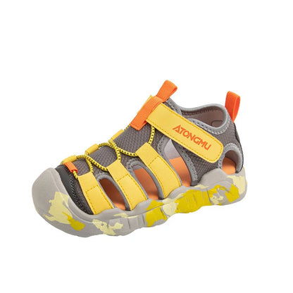 Children Summer Sports Sandals Girls Beach Outdoor Non-slip Hiking Shoes Boys Hollow Breathable Anti Collision Round Toe Sandals