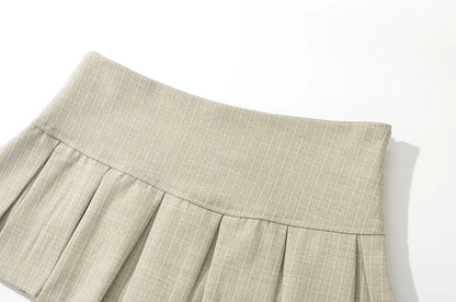 American Retro Pleated Mini Skirt Women Sexy Low Waist Summer Skirts Cool Girl Y2K saia