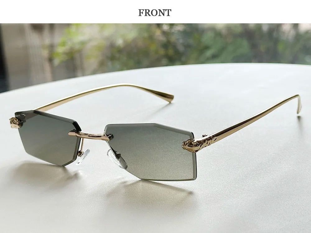 2026 Rimless Sunglasses Women Vintage Luxury Fashion Glasses Shades Dropshipping Luxe Lentes De Sol Mujer Lunette Soleil Femme