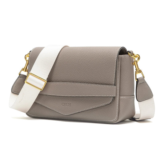 Shoulder Bag Simple High Quality Grey Texture Flip Cover Bag Soft Square Bag Women's Commuter