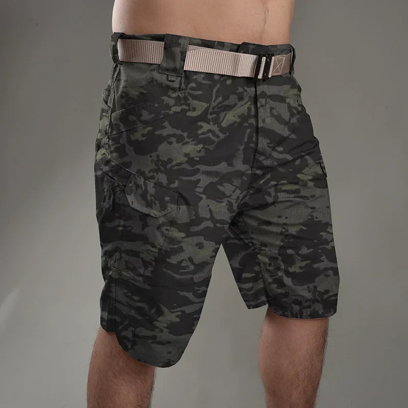 Summer Outdoor Tactical Cargo Shorts for Men - Waterproof, Multi-Pocket, Plus Size Hiking and Camping Urban Shorts
