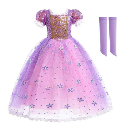 Kids Encanto Mirabel Isabela Dolores Costume Girls Elsa Belle Rapunzel Mermaid Carnival Cosplay Dress Children Princess Clothes