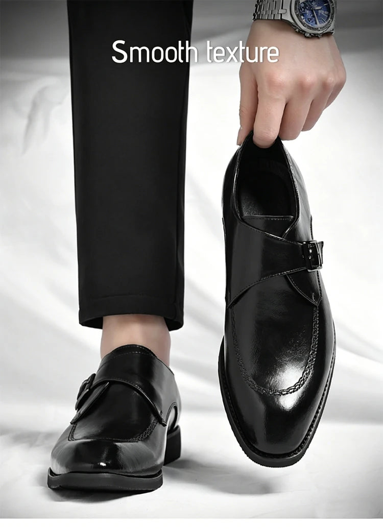 Men's Leather Shoes British Style Business Formal Derby Comfortable Fashionable Casual Footwear-SJ1112