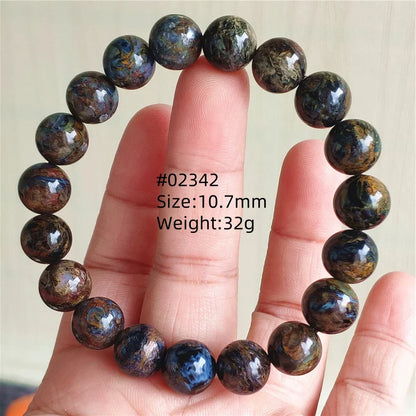 Natural Blue Pietersite Bracelet Women Men Beads Round Beads Chatoyant Cat Eye Fire Pietersite Namibia AAAAAA