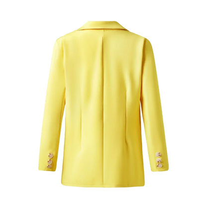 Women's S-2XL Plus Size New Style Temperament Long Sleeve Slim Fit Single Button Solid Coat Small Suit