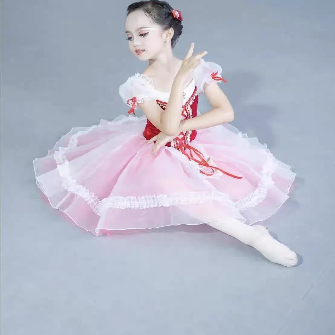 Children's Ballet Skirt Girls' Dance Skirt Campus Dance Programs Ballet Dancer Costumes Stage Collective Performance Costumes