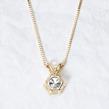 Certified 0.5ct–5ct Moissanite Necklace Sparkling Solitaire Lab-Grown Diamond Pendant Necklaces for Women Daily Jewelry