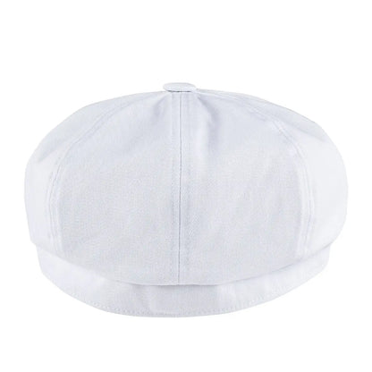 Newsboy Cap Men's Twill Cotton Eight Panel Hat Women's Baker Boy Caps Retro Big Large Hats Male Boina Green Beret