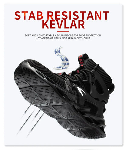 Construction Work Shoes Slip Resistant Lightweight Breathable Sneakers for Men Protection Safety Shoes Work Hiker Boots