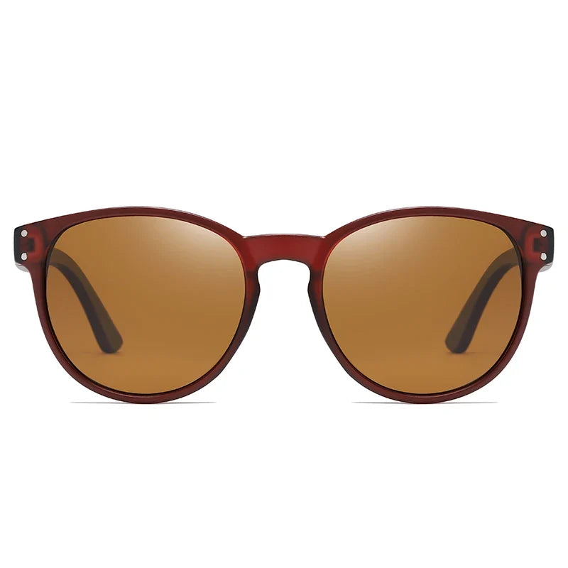 Polarized Sunglasses Men Women S5091 Brand Wooden Sunglasses Women Round Frame Classic Sunglasses