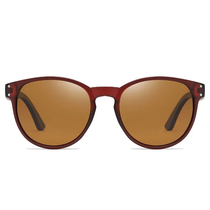 Polarized Sunglasses Men Women S5091 Brand Wooden Sunglasses Women Round Frame Classic Sunglasses