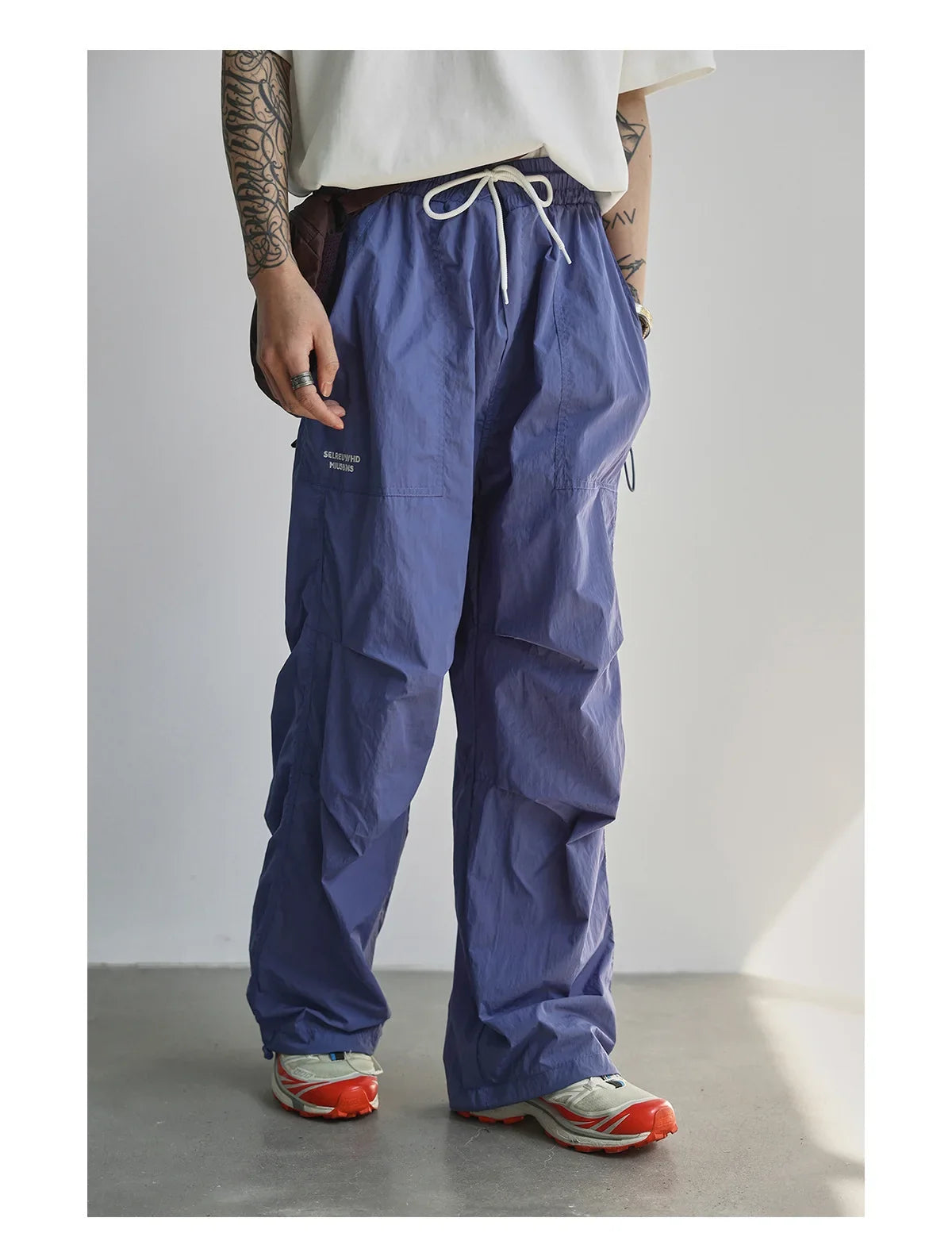 Men's Summer Outdoor Quick Dry Pants Loose Straight Leg Joggers Casual Hiking Trousers Unisex Breathable Streetwear Asian Size