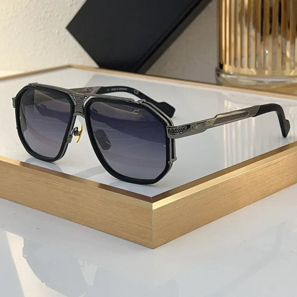Luxury 0683 Alloy Sunglasses Men Brand Design Women Top Quality Hollow Top Quality Original Irregular Square Classical with Case