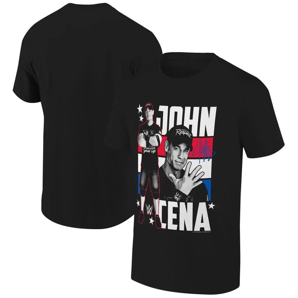 Men's light blue John Sena farewell tour Toronto T-shirt Summer breathable and quick-drying fashion sportswear top