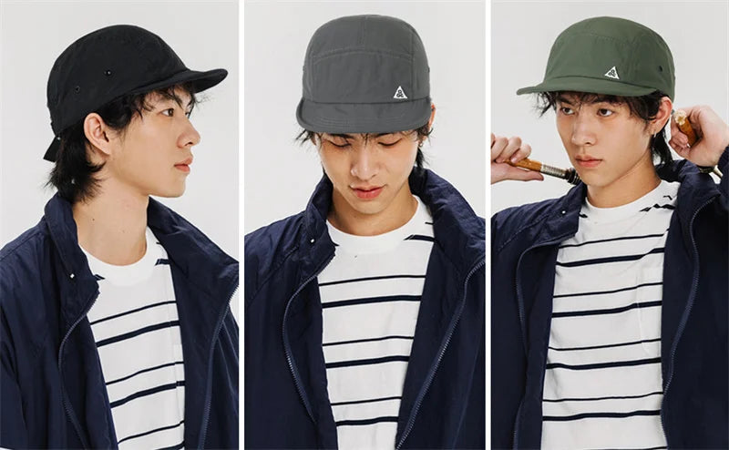 Outdoor Quick-Dry Baseball Cap Women's Korea Short Brim Baseball Hat Men and Women Casual Street Soft Brim Five-Piece Sun Hat