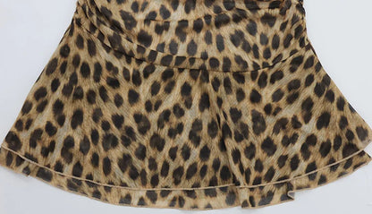 Leopard Pints Camisoles Sheath Fashion Women Dresses Sxexy Club Chic Bodycon Party Casual Outfits Female Vestidos