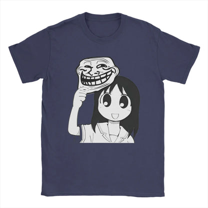 Man T-Shirt Osaka Autistic Funny Kawaii Ayumu T Shirts Fashion Anime Azumanga Daioh Summer Tee Shirt Pure Cotton Tops Plus Size
