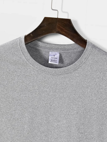 100% pure cotton men's casual loose and fashionable New York letter printed sports breathable short sleeved round neck T-shirt