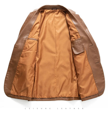 2025 Autumn Jacket Men Solid Color Leather Coat Jacket Casual Motorcycle Biker Coat Leather Jackets Male Big Size 6XL 7XL