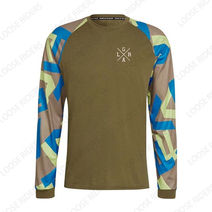 Men's Motorcycle Lrga Jersey MTB BMX Mountain Bike T-Shirt Long Sleeve Downhill Loose Rider Jersey MX Endurance Race Clothing