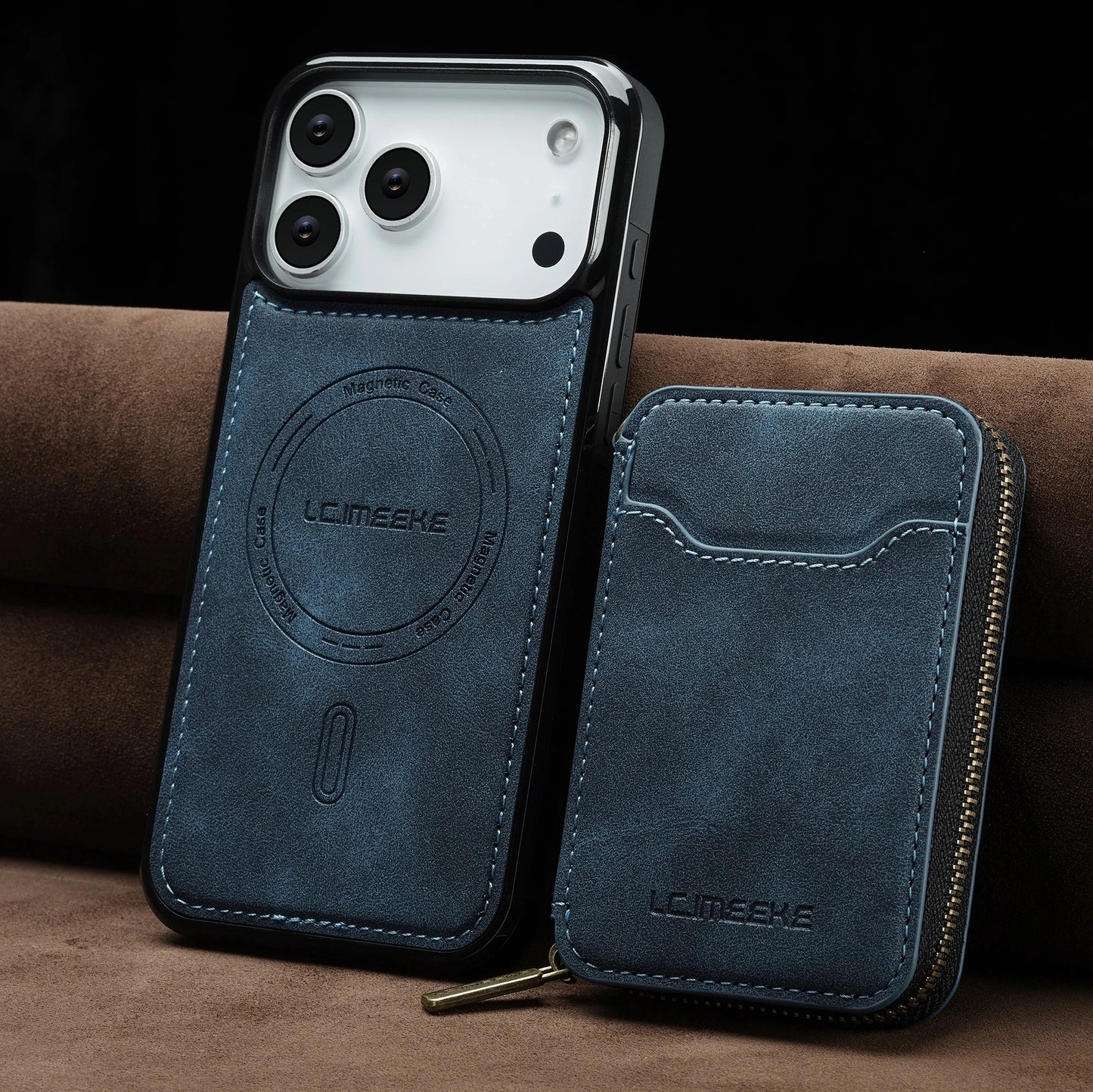 Detachable Magnetic Wallet Leather Phone Case for IPhone 17 Pro Max Air 16 Plus 15 14 13 12 11 Pro 16E Anti-Theft Brush Cover