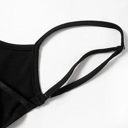 Black Slim Sexy Bodysuit Lingerie Backless Corset Top Patchwork Bodys Para Mujer De Vestir Summer Fashion Trends Women Clothing