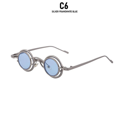 Steampunk Sunglasses For Men Metal Frame Vintage Retro Round Fashion Glasses Punk Dropshipping Gafas De Sol Lunette De Soleil