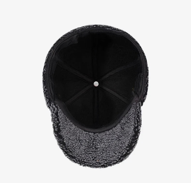 Autumn and Winter New Warm Lei Feng Hat Men's Father Outdoor Leisure Thickened in The Elderly Fleece Hat Baseball Cap Ear Cap