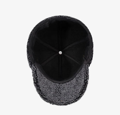 Autumn and Winter New Warm Lei Feng Hat Men's Father Outdoor Leisure Thickened in The Elderly Fleece Hat Baseball Cap Ear Cap