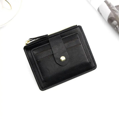 2026 Luxury Small Men's Credit ID Card Holder Wallet Male Slim Leather Wallet with Coin Pocket Brand Designer Purse for Women