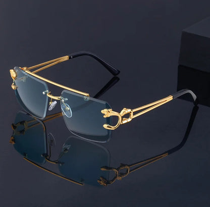 New Retro Rimless Sunglasses For Men Steampunk Sunglasses Women Punk Fashion Glasses Vintage Shades Gafas De Sol Sonnenbrill Sun