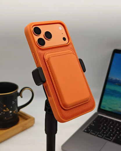 Ultra Thin Epsom PU Leather Magnetic Phone Case Non-Slip Grip Anti Fingerprint Phone Cover for iPhone 17 Pro 17 Pro Max
